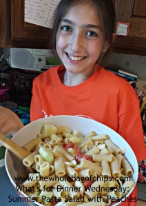 Even though initially she thought this salad didn't sound appealing at all, she was my biggest helper and biggest fan of the recipe at mealtime!